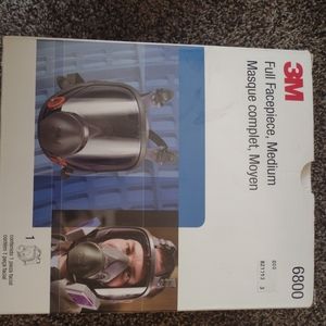 3M 6800 Full Face Reusable Respirator, Full Facepiece Gray, Size: MEDIUM
